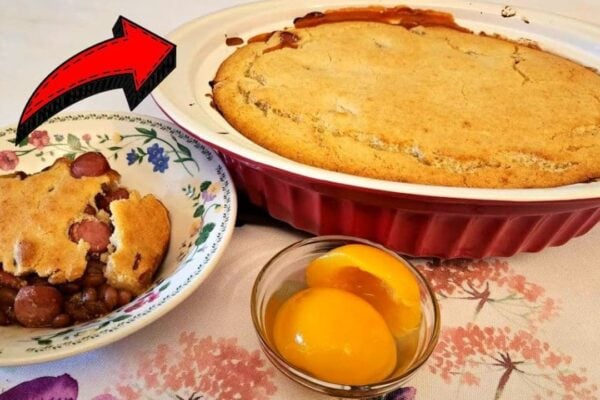 Inexpensive & Simple Hot Dog Casserole, homemade and freshly served