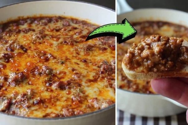 Easy Hot Sloppy Joe Dip, homemade and freshly served