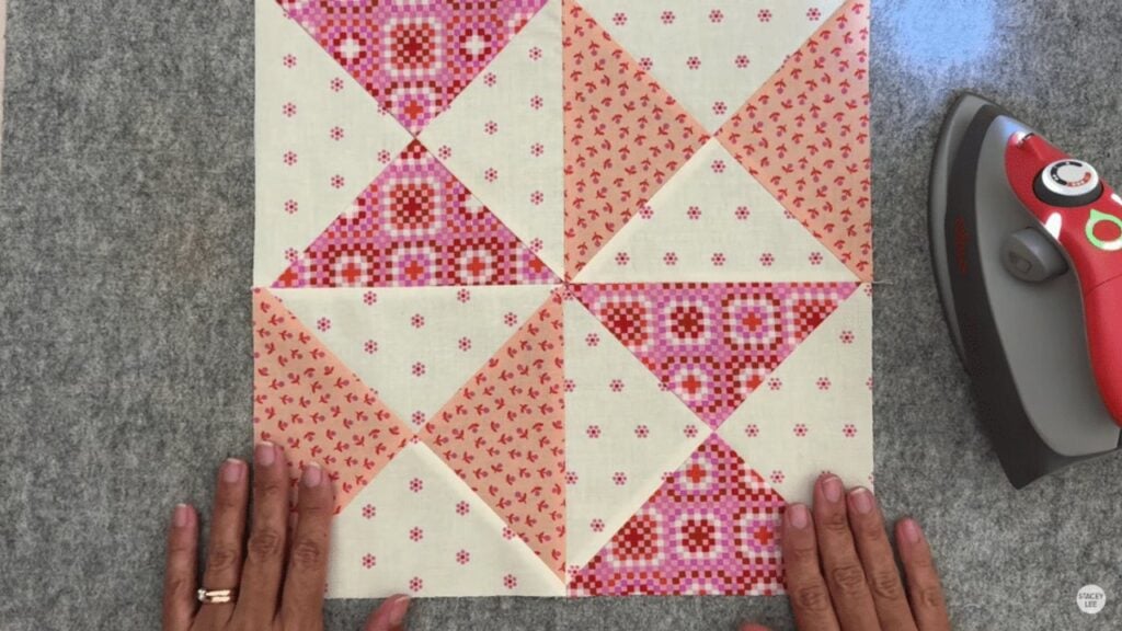 Finished an Hourglass Quilt Block, a completed DIY project