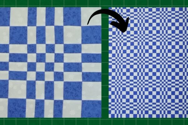 Finished Disappearing 4-Patch Illusion Quilt, a completed DIY project