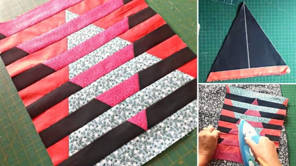 Finished Beginner-Friendly Intersection Quilt Block, a completed DIY project