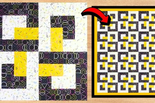 Finished an Interwoven Quilt Block (with Free Pattern), a completed DIY project