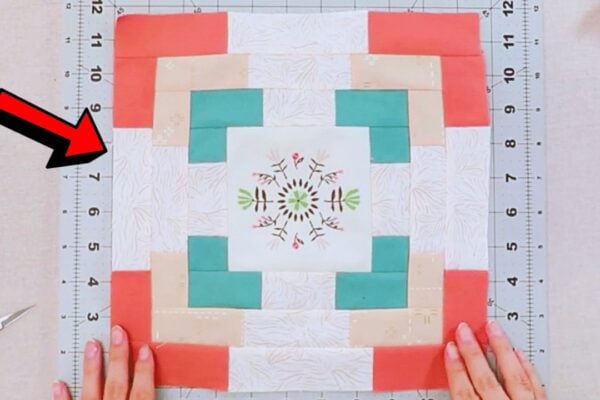 Finished Iris Quilt Block w/ a Fussy Cut Center, a completed DIY project