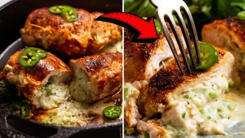 Easy 30-Minute Jalapeno Poppers Stuffed Chicken Breast, homemade and freshly served