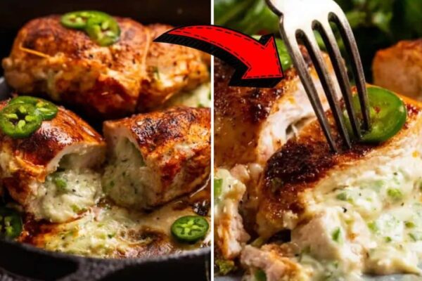 Easy 30-Minute Jalapeno Poppers Stuffed Chicken Breast, homemade and freshly served