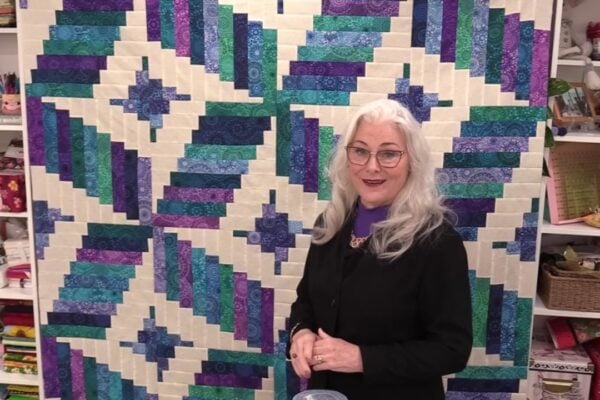 a Large Pinwheel Quilt, homemade and freshly served