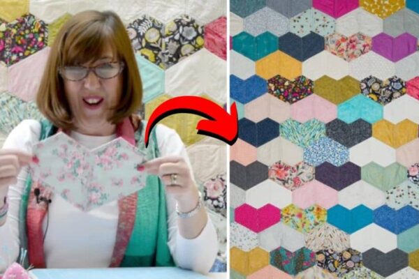 Finished Super Easy Jewel Heart Quilt for Beginners, a completed DIY project