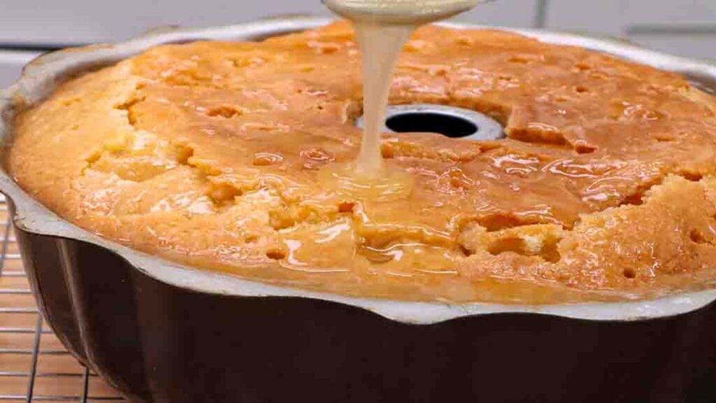 Easy Kentucky Butter Cake, homemade and freshly served