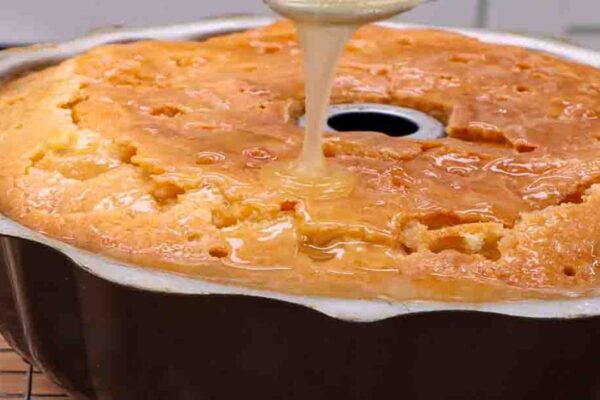 Easy Kentucky Butter Cake, homemade and freshly served