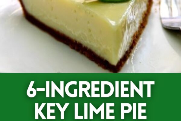 6-Ingredient Key Lime Pie, homemade and freshly served
