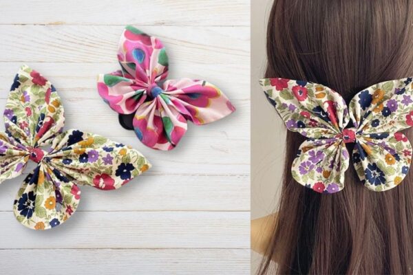 Easy Large Fabric Butterfly Hair Clips DIY, homemade and freshly served