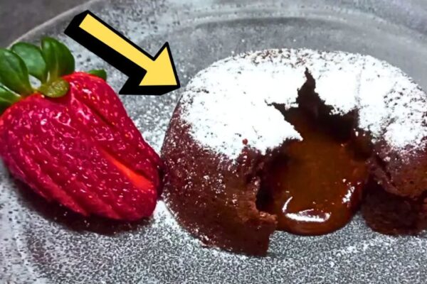 Easy 15-Minute Lava Cake Dessert, homemade and freshly served
