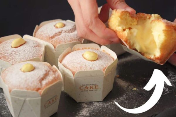 Easy Lava Mini Chiffon Cake, homemade and freshly served