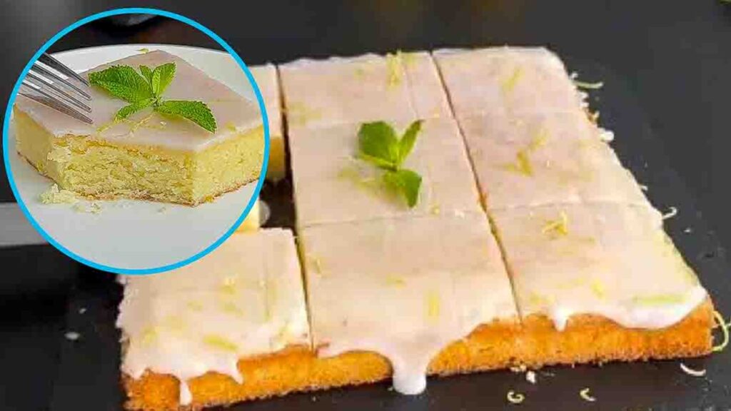 Melt-In-Your-Mouth Lemon Brownies, homemade and freshly served