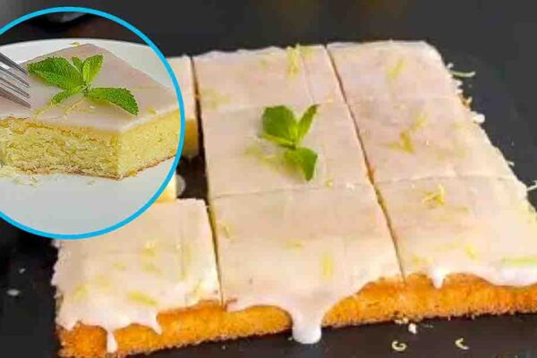Melt-In-Your-Mouth Lemon Brownies, homemade and freshly served