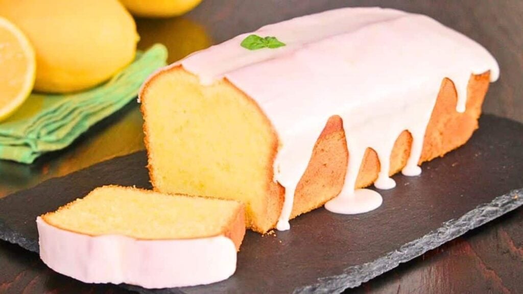 Easy, Rich, and Moist Lemon Pound Cake, homemade and freshly served