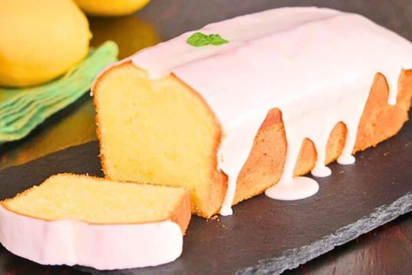 Easy, Rich, and Moist Lemon Pound Cake, homemade and freshly served