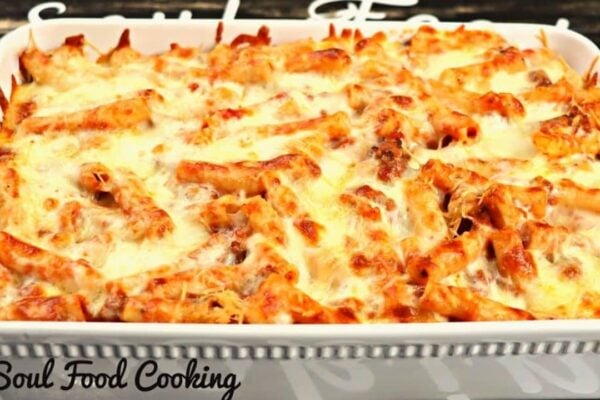 Easy-to-Make Loaded & Cheesy Baked Ziti, homemade and freshly served