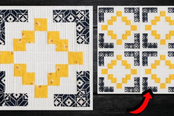 Finished Easy Lore Quilt Block, a completed DIY project