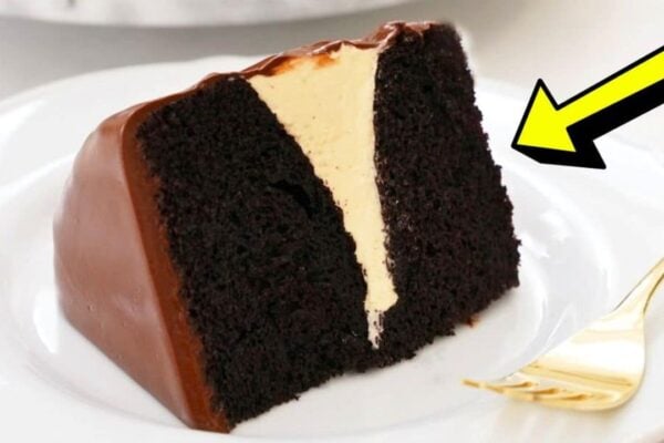 a Luscious Ding Dong Cake, homemade and freshly served