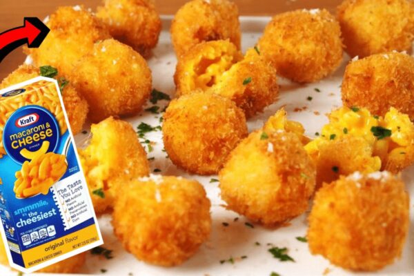 Super Easy Mac & Cheese Bombs, homemade and freshly served