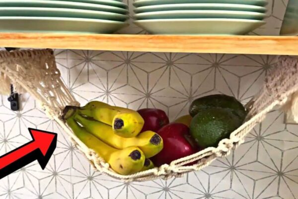 Finished a Macramé Fruit Hammock, a completed DIY project