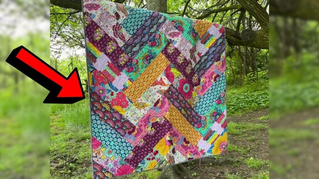 Finished Magic No-Scraps Herringbone Quilt!, a completed DIY project