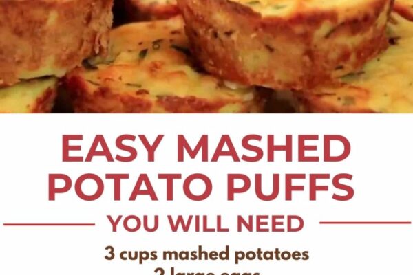 Easy Mashed Potato Puffs, homemade and freshly served