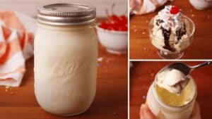 Easy-to-Make Mason Jar Ice Cream, homemade and freshly served