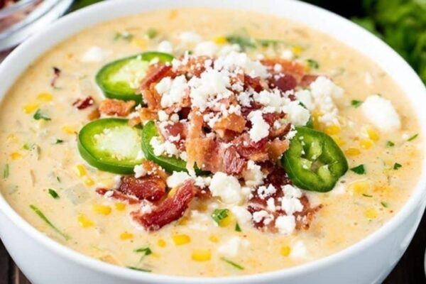 Easy Mexican Street Corn Soup, homemade and freshly served