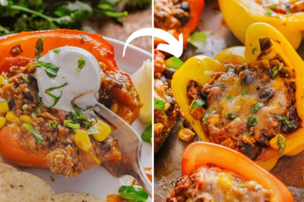 Easy Mexican Stuffed Peppers, homemade and freshly served