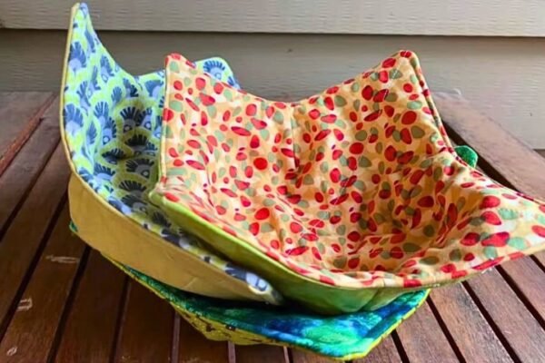 Finished Easy Microwave Bowl Cozy Sewing, a completed DIY project