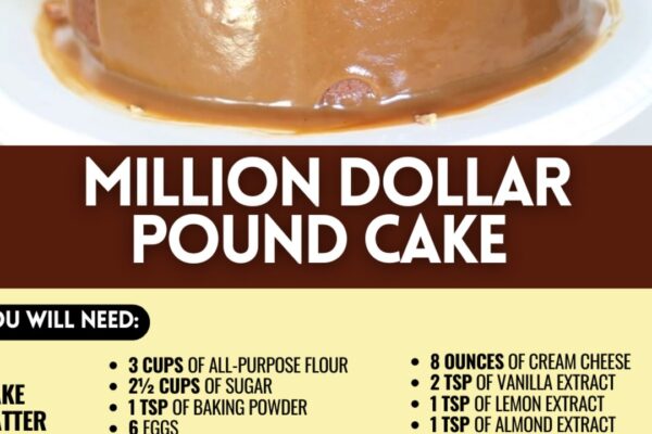 Easy Million Dollar Pound Cake, homemade and freshly served