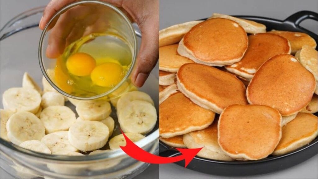 Easy Mini Banana Pancake, homemade and freshly served