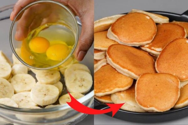 Easy Mini Banana Pancake, homemade and freshly served