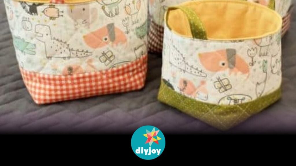 Finished Easy Mini Fabric Basket Sewing For Beginners, a completed DIY project