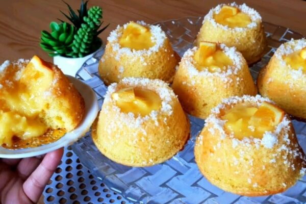 Easy Mini Orange Cake, homemade and freshly served