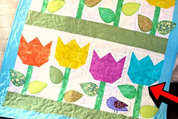 Finished Beginner-Friendly Mini Spring Quilt, a completed DIY project
