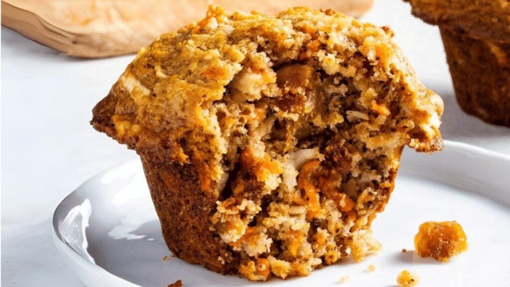 Easy Morning Glory Muffins, homemade and freshly served