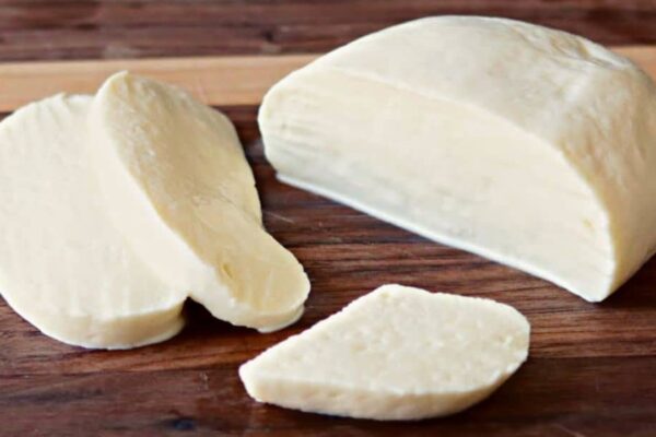 Easy 2-Ingredient Mozzarella Cheese, homemade and freshly served