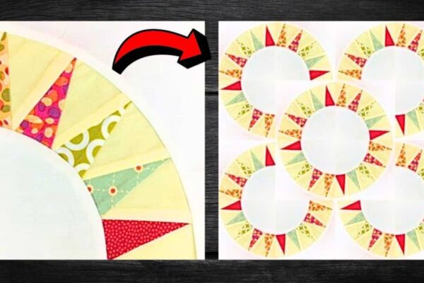 Finished Easy New York Beauty Quilt Block, a completed DIY project