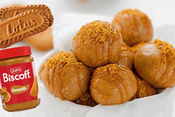 Easy No-Bake Biscoff Protein Balls, homemade and freshly served
