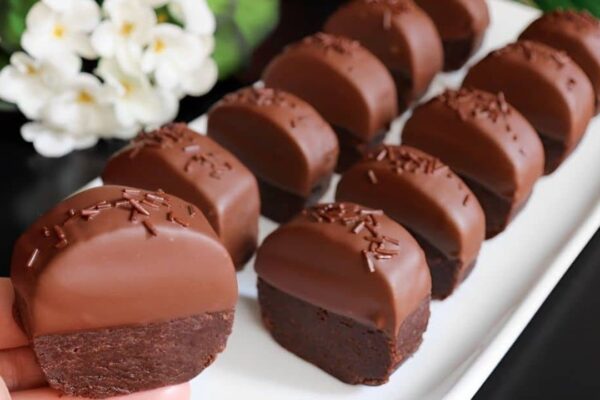 6-Ingredient No-Bake Chocolate Candy, homemade and freshly served