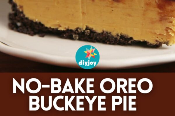 Easy No-Bake Oreo Buckeye Pie, homemade and freshly served