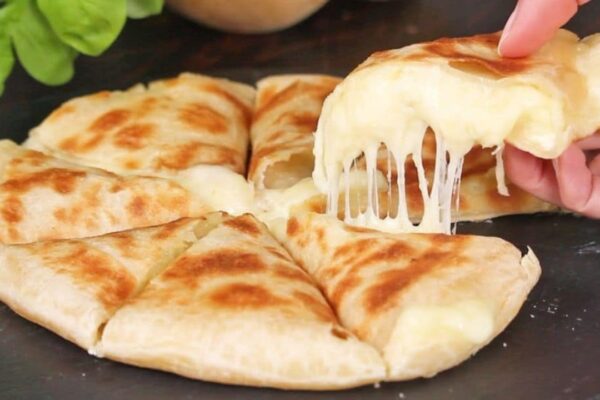 Easy No-Bake Potato Cheese Bread, homemade and freshly served