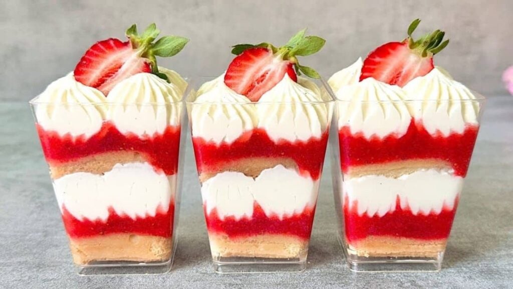 Easy-to-Strawberry Tiramisu Dessert Cups, homemade and freshly served