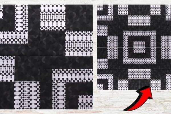 Finished Easy No Name Quilt Block, a completed DIY project