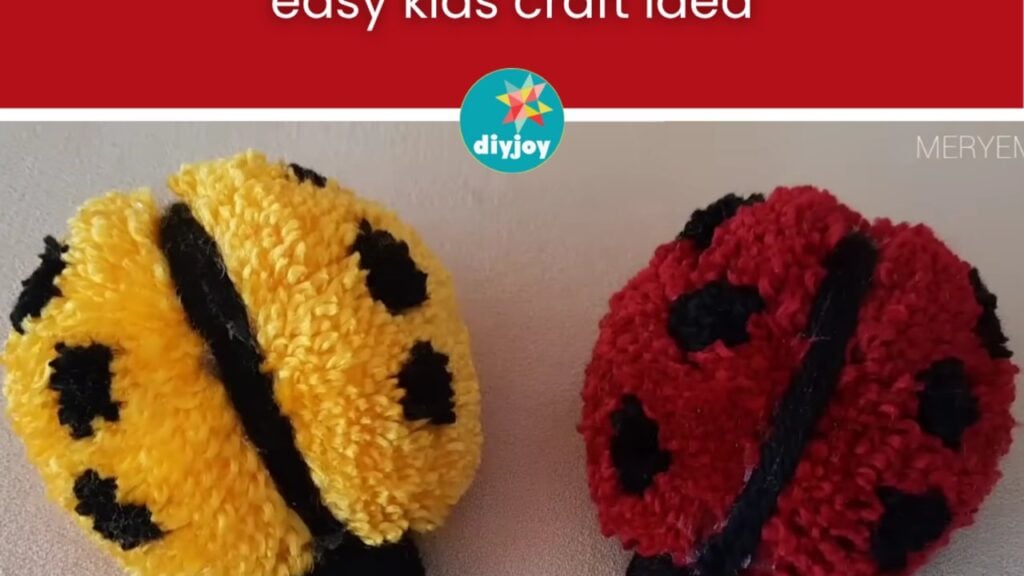 Finished Easy Beginner-Friendly DIY Yarn Ladybug, a completed DIY project