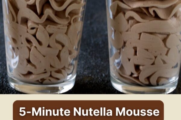 Easy 5-Minute Nutella Mousse, homemade and freshly served
