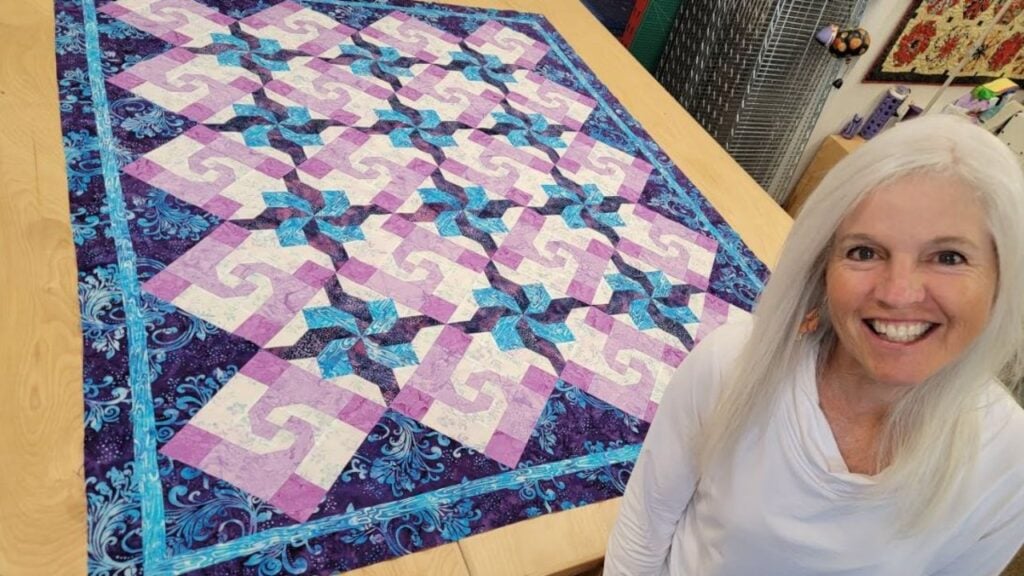 Finished an Ocean Currents Quilt Block, a completed DIY project